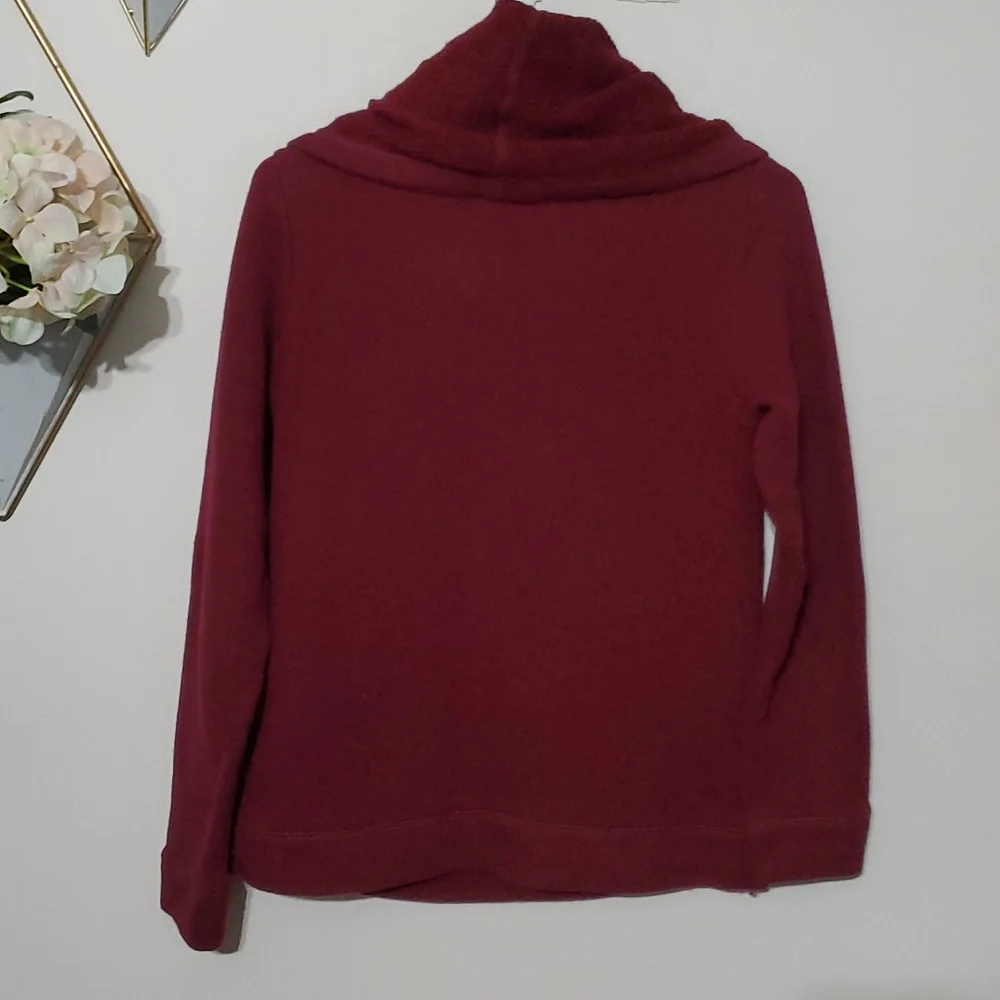 J. Crew Funnel Cowlneck Sweatshirt / Sweater Cotton Acrylic Nylon Wool Blend - Picture 5 of 5